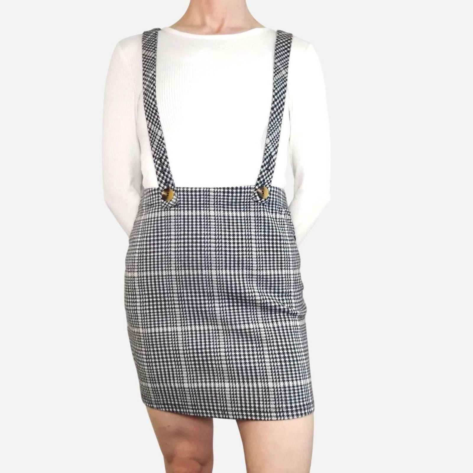 Hollister Pencil Skirt With Suspenders Size Small